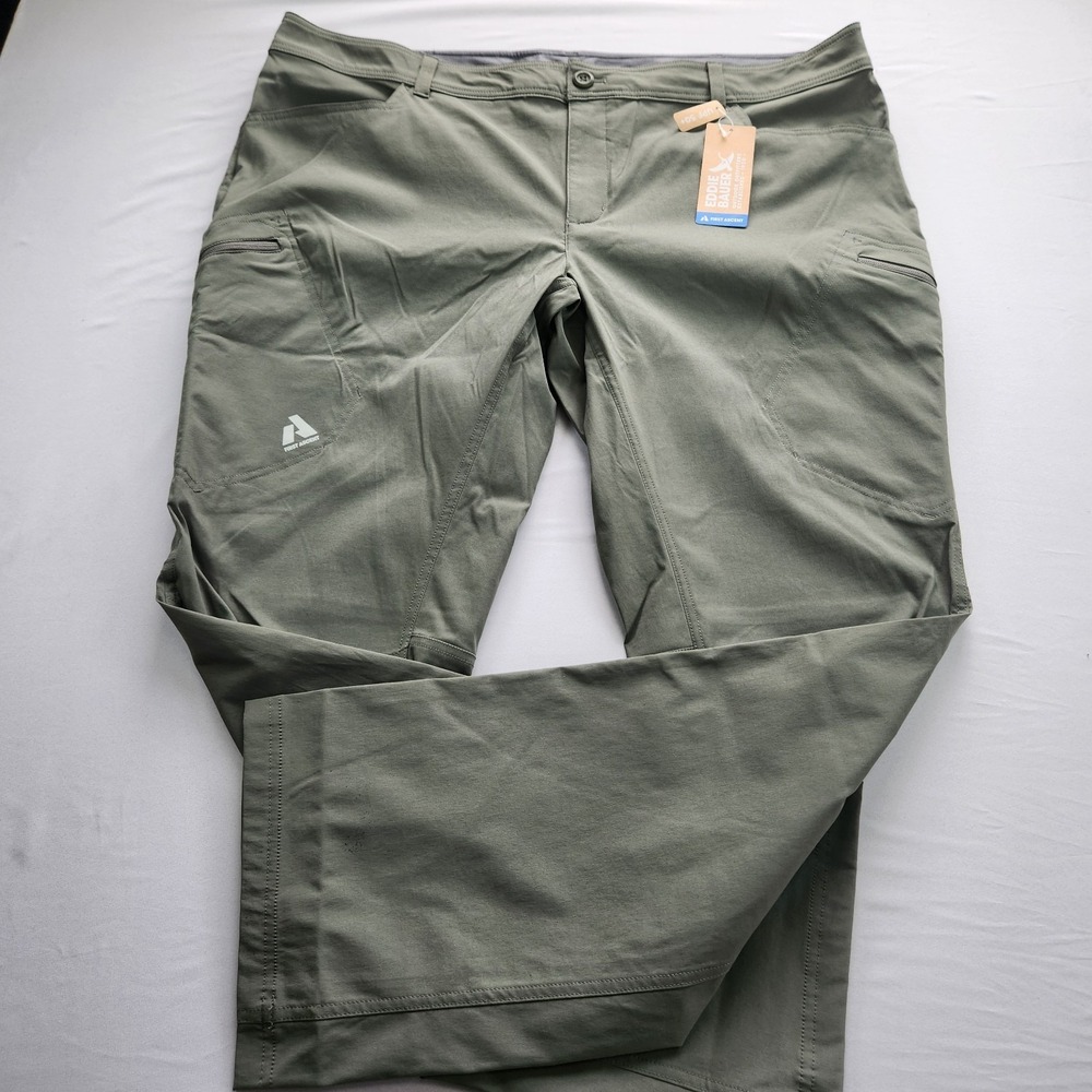 EDDIE BAUER Guide Pro Pants Men's Size 44x34 Spruce 0635 Hiking Cargo NEW